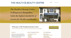 Desktop Screenshot of healthandbeautycentreringwood.co.uk